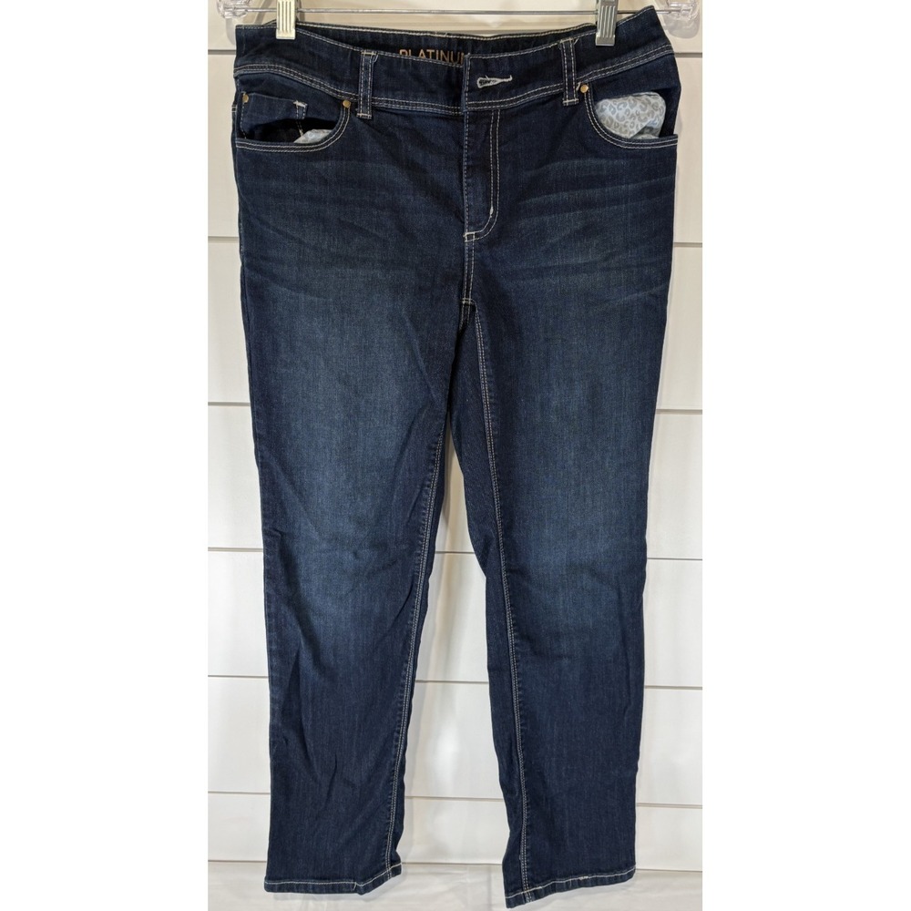 Chico's 0.5 Platinum Ultimate Fit Straight Leg Women's Jeans Size 6 Small S